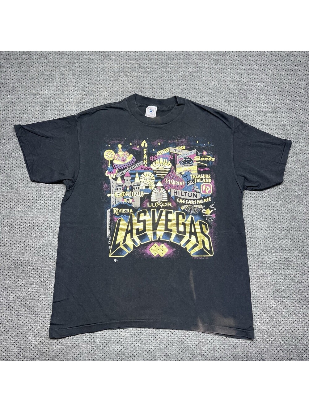Vintage 1994 Las Vegas Strip Casino Shirt Large Destination Men’s Rare Black